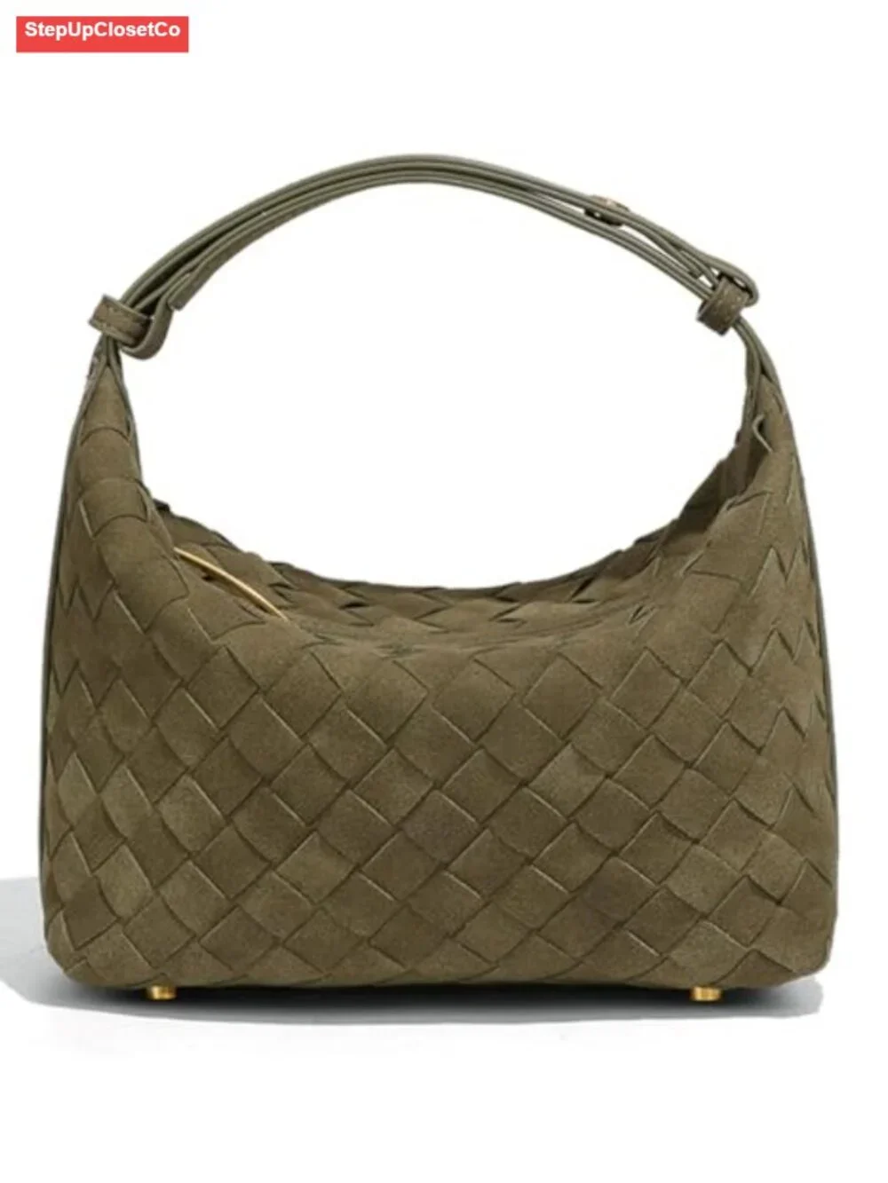 Slouchy Suede Woven Crossbody Tote Hobo Shoulder Bag Women Purse Handbag